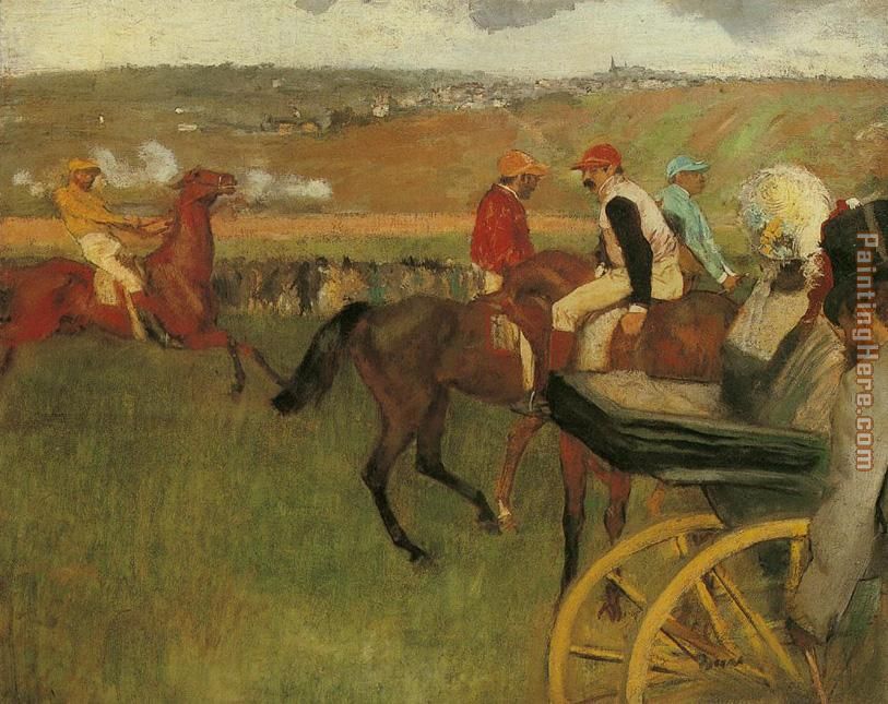 Edgar Degas At the Races Gentlemen Jockeys